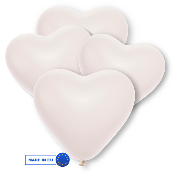 Twist4 heart balloons approx. Ø 26cm, 100% natural latex premium quality - Made in Germany - heart shape in red, pink and white - wedding Valentine's Day decoration - twist4®