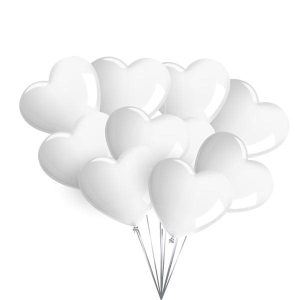 Twist4 Herzluftballons ca. Ø 26cm, 100% Naturlatex Premium Qualität - Made in DE - Herzform in rot rosa weiß - Hochzeit Valentinstag Deko - twist4®