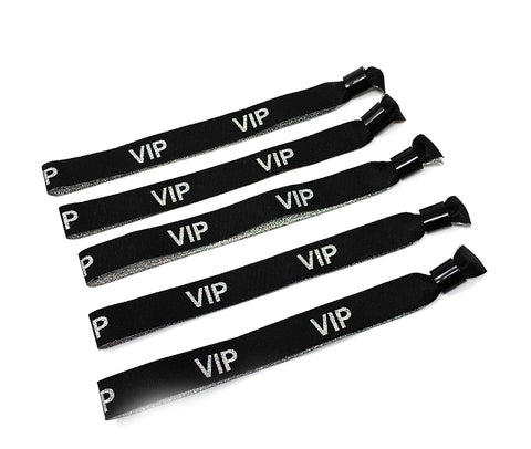 Twist4 VIP Stoff Einlassbänder - schwarz / silber