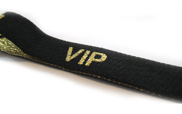 Twist4 VIP Stoff Einlassbänder - schwarz / gold