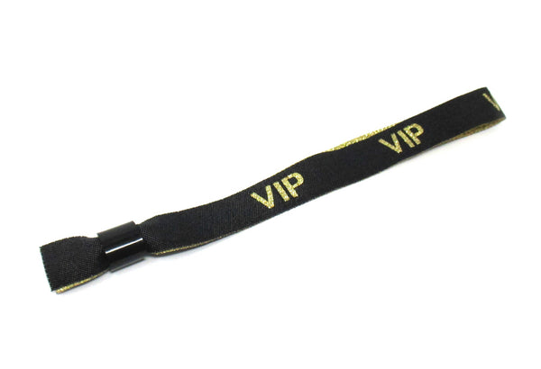 Twist4 VIP Stoff Einlassbänder - schwarz / gold
