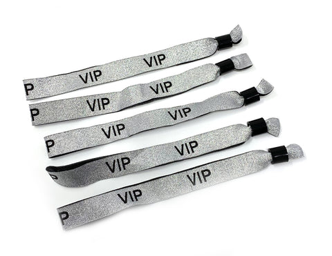 Twist4 VIP Stoff Einlassbänder - silber / schwarz