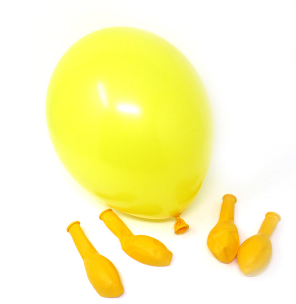 50 x Luftballons - gelb / weiß