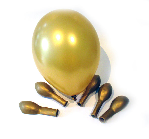 50 x Luftballons - gold / weiß