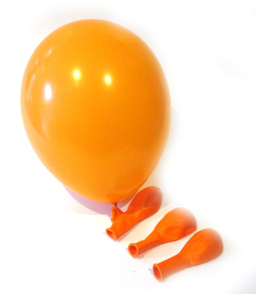 50 x Luftballons - orange / weiß