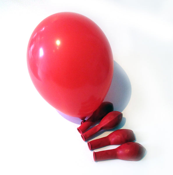 50 x Luftballons - rot / weiß
