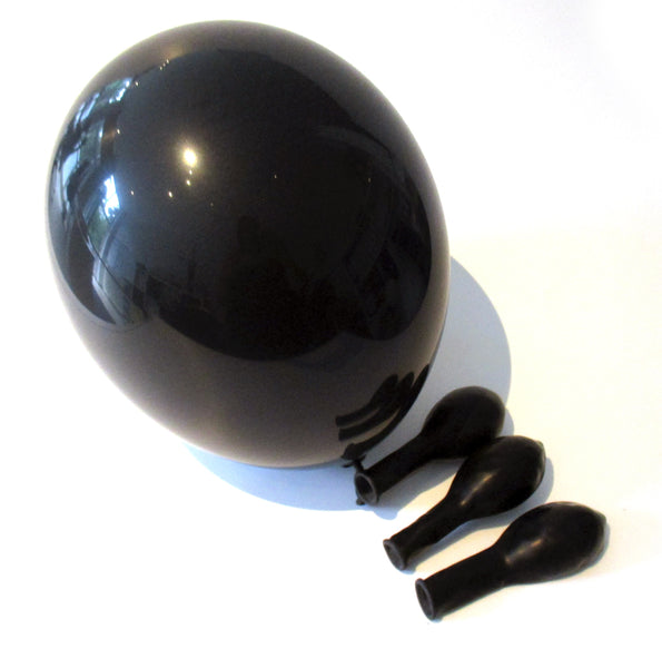 50 x Luftballons - schwarz / weiß