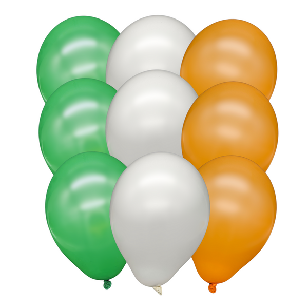 Luftballons - grün / orange / weiß - 15 Stück