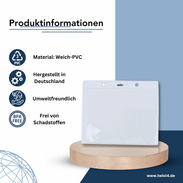 Ausweishülle DIN A7 (105 x 74 mm) - Querformat -  twist4®