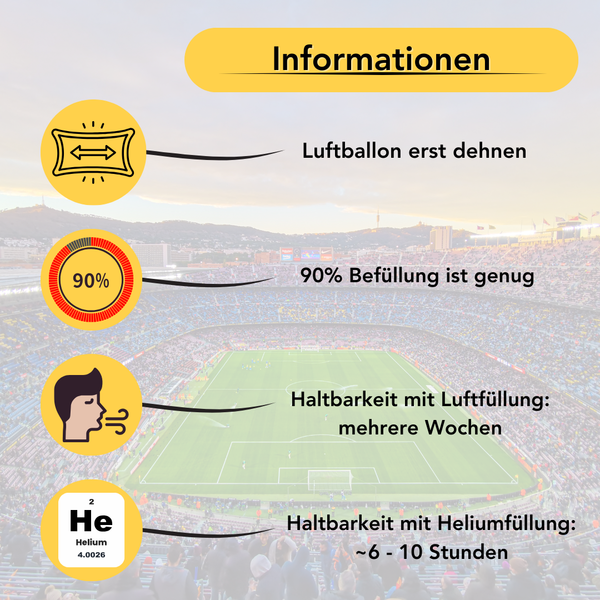 Luftballons - grün / orange / weiß - 15 Stück
