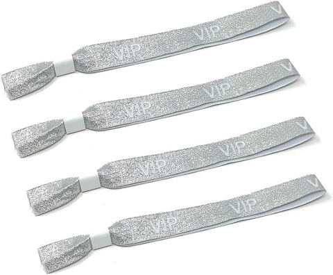 Twist4 VIP Stoff Einlassbänder - silber / weiß